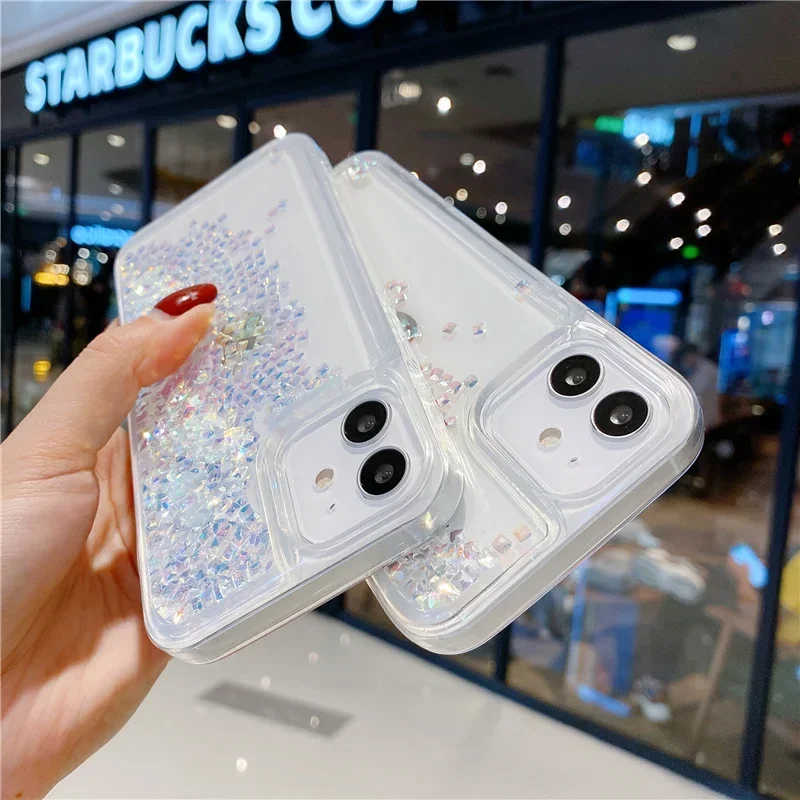 Luxury Bling Rhinestone Quicksand Glitter Phone Case Cover