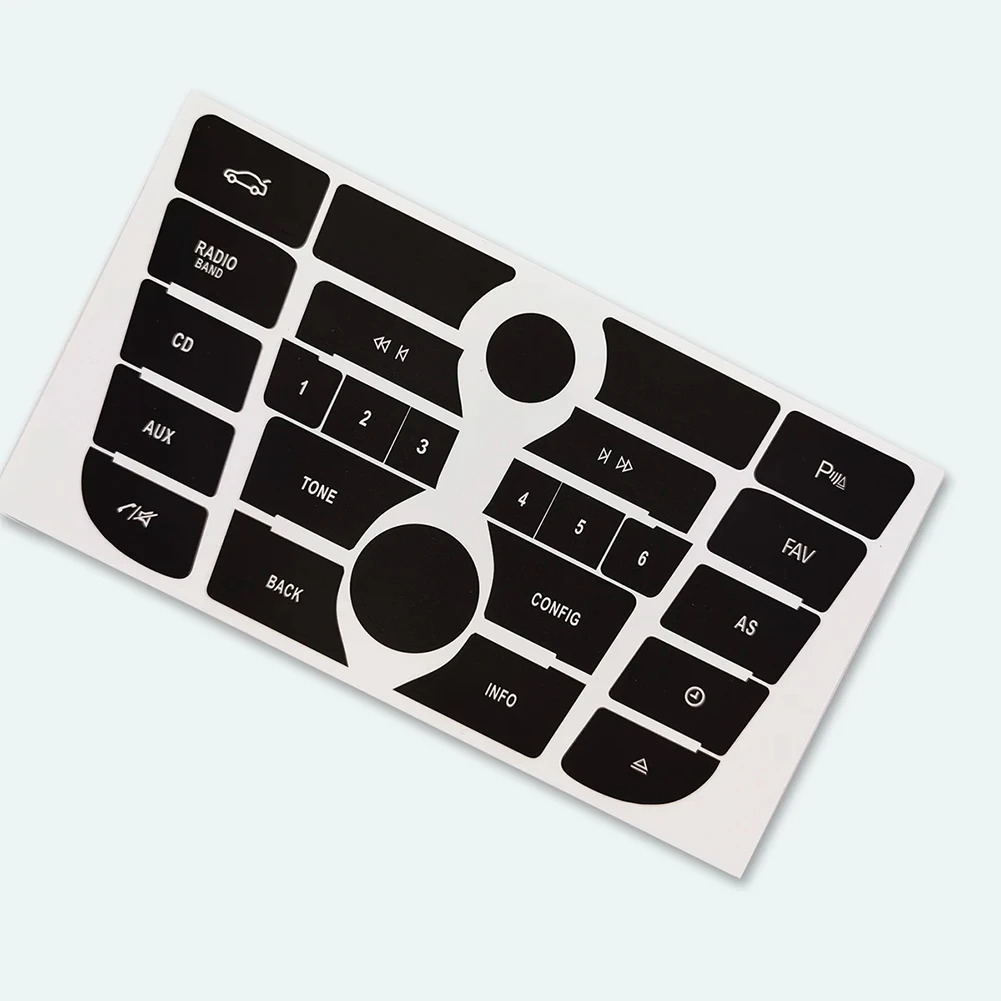 

Car Button Repair Sticker PVC Auto Dashboard CD Radio Audio Button Repair Decal For OPEL ASTRA J For Opel GTC For Holden Astra