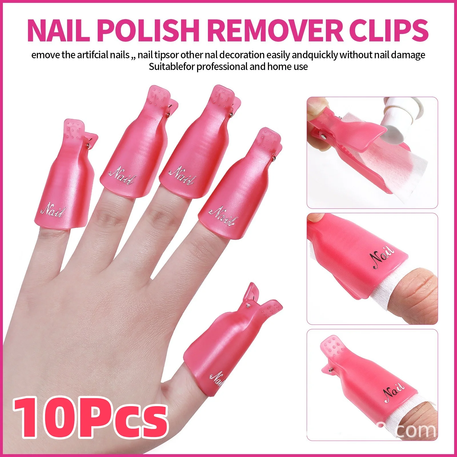 Nagellack-Entferner Clips 10-teilig – Wiederverwendbar Für Gel, Acryl & UV-Lack, Bequeme Passform