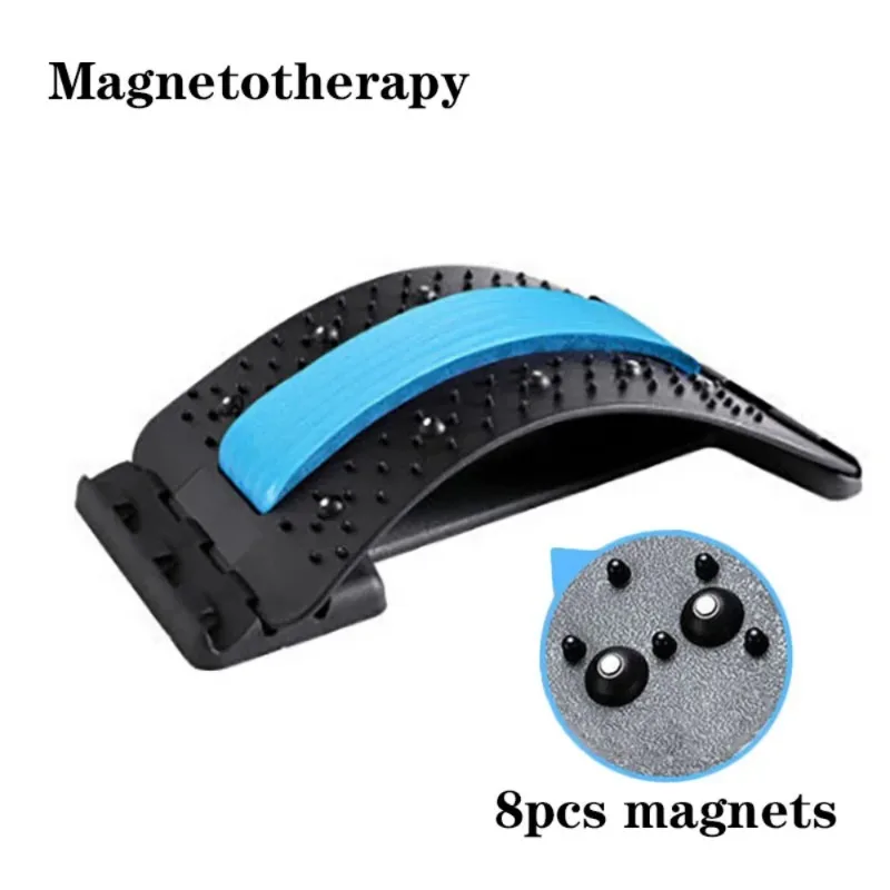 Multi-Level Adjustable Back Magnetotherapy Massager Stretcher Waist Neck Fitness Lumbar Cervical Spine Support Pain Relief cervical spine massager lumbar massager