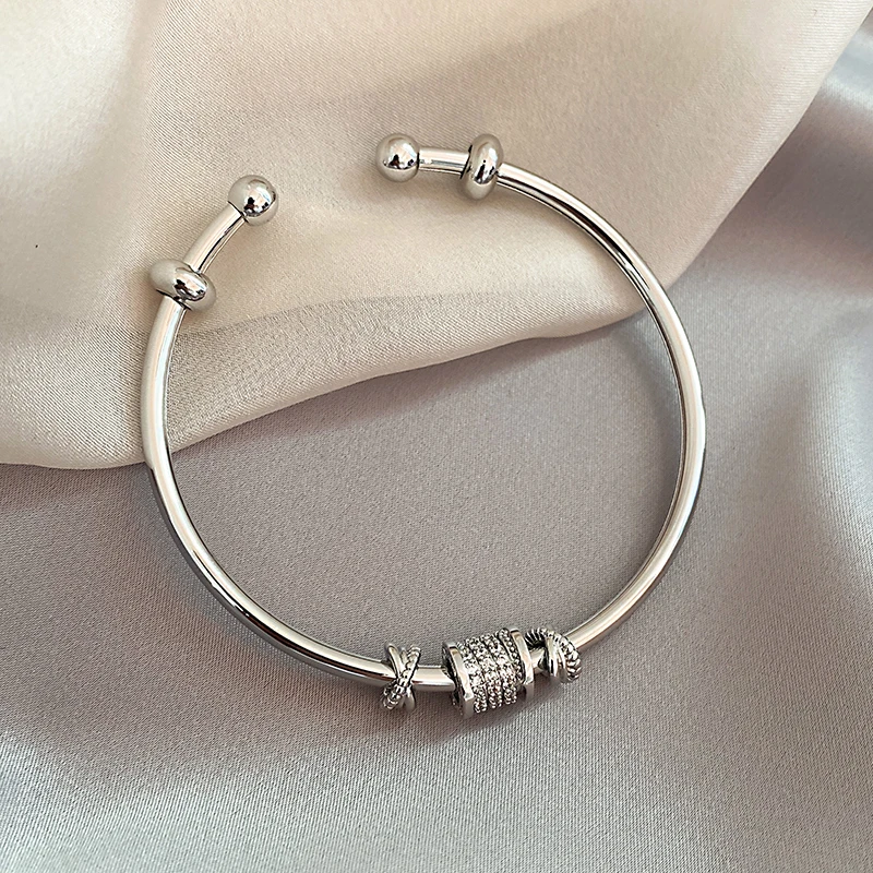 French High Sense Cylindrical Transfer Girlfriends Cuff Bracelet Gothic Girls Fashion Jewelry Party Luxury Accessories For Woman 3
