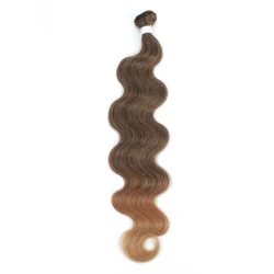 Colorful Body Wave Ombre Blonde Synthetic Hair Extensions - 1pc (1B-30-27)