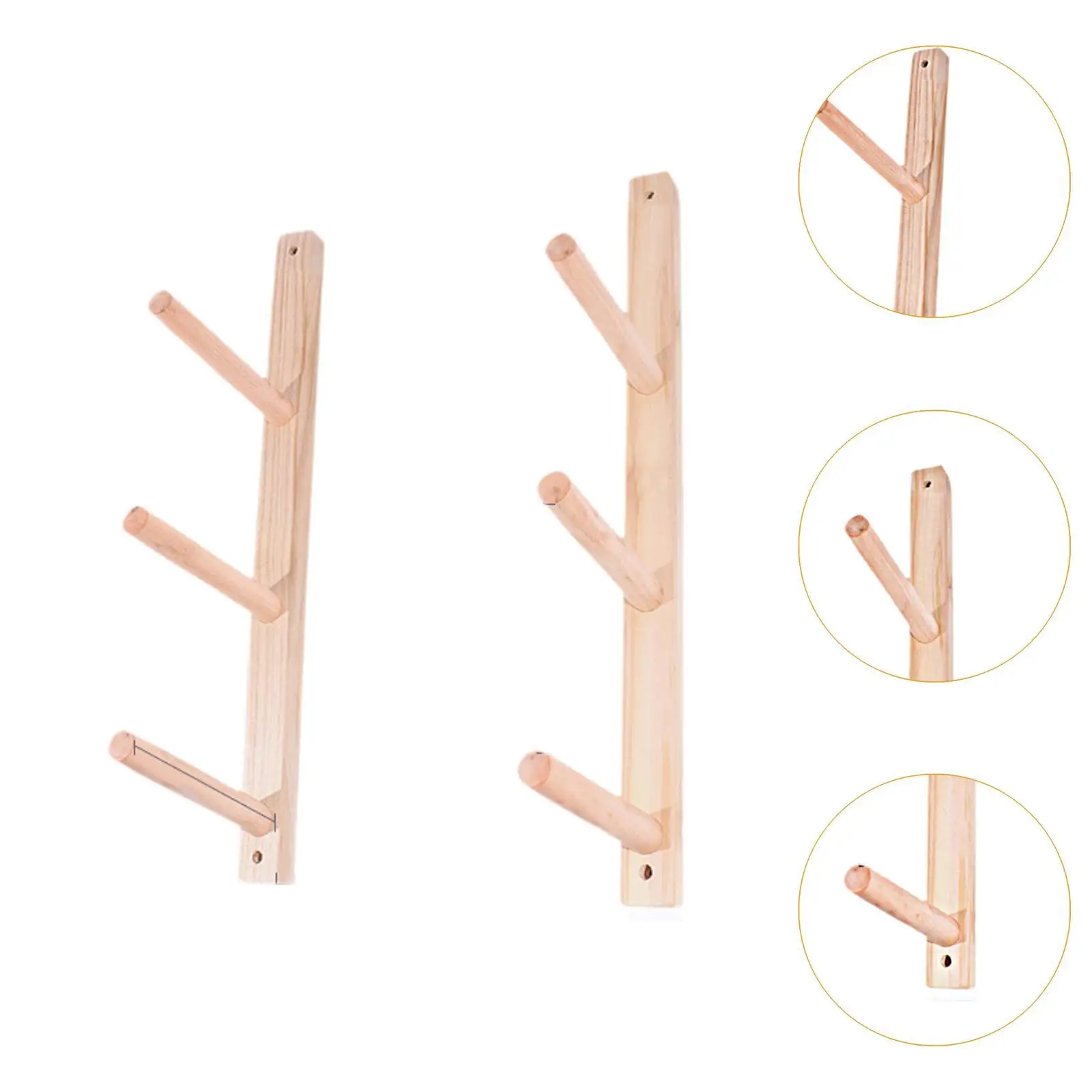 2 Pieces Wood Yoga Mat Storage Rack Portable Yoga Mat Holder for Foam Roller
