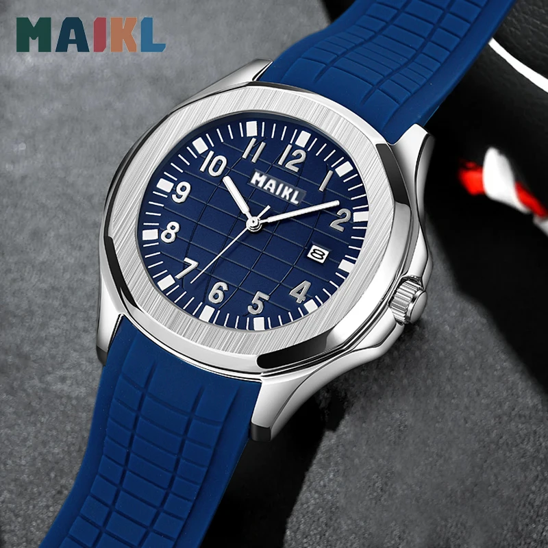 MAIKL Top Luxury Brand Male Quartz Watches Silicone strap Date Watch For Men Waterproof Sport Clock Male Relogio Masculino 4