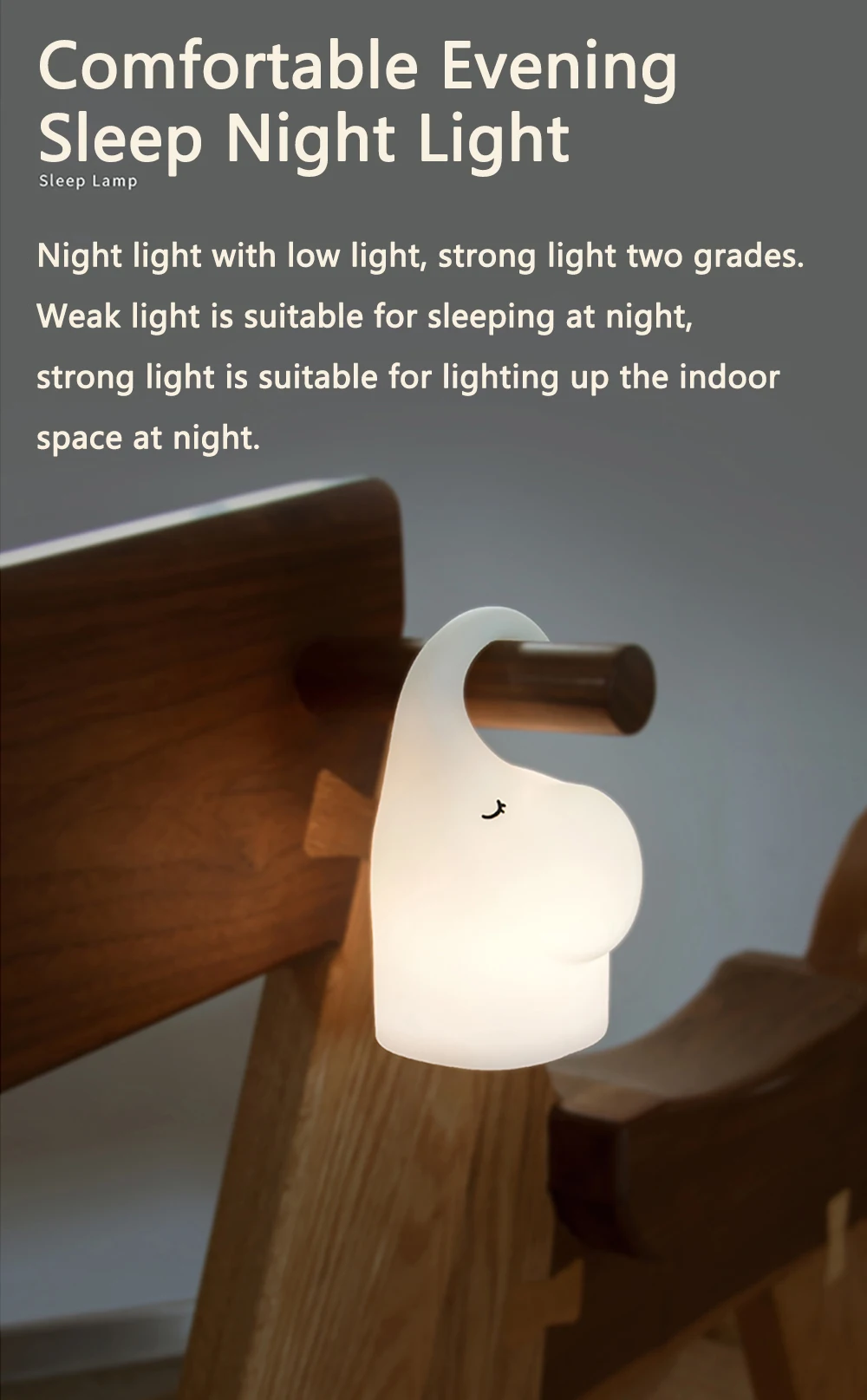 night table lamps Cute Elephant Children's Night Light Soft Silicone Infrared Induction Automatic Lighting Bedroom Bedside Lamp Kid Students Gift 3d night light