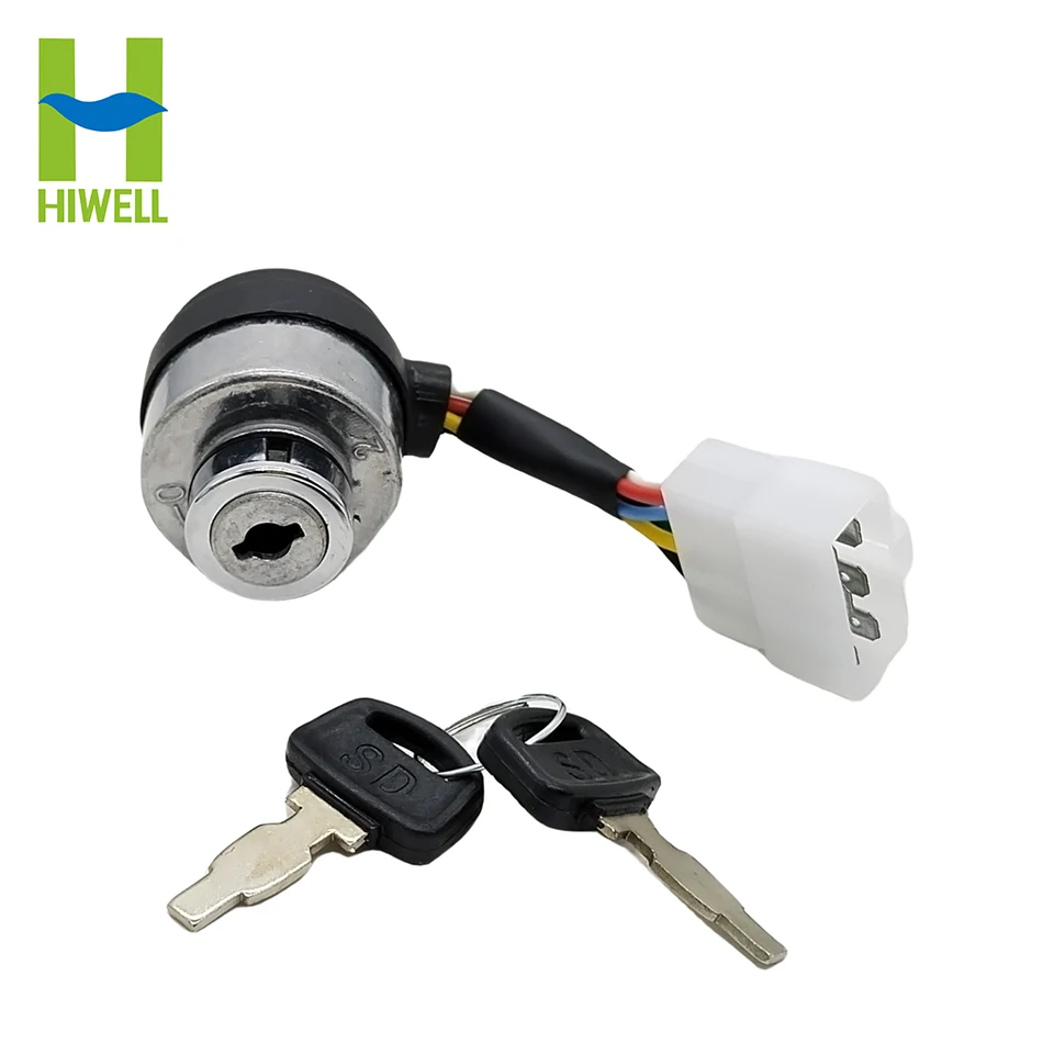 6-Wire-6-Pins-Ignition-Key-Switch-For-5KW-8KW-188F-190F-Diesel ...