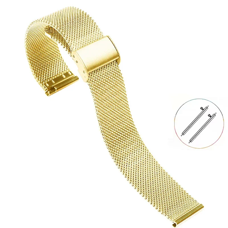 Metal Milanese Stainless Steel Fashion Strap, Available in 18, 20, 22mm Sizes