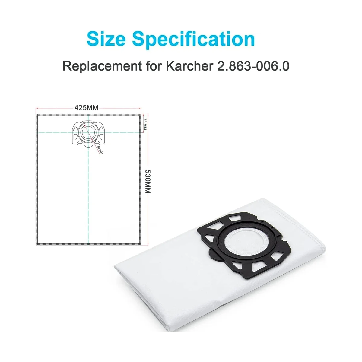

Мешки для пылесоса Karcher WD4 WD5 MV4 MV5 MV6 WD5 Premium WD6