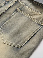 Jeans non extensibles pour hommes, vêtements de travail à jambes droites, style de rue tendance. 6