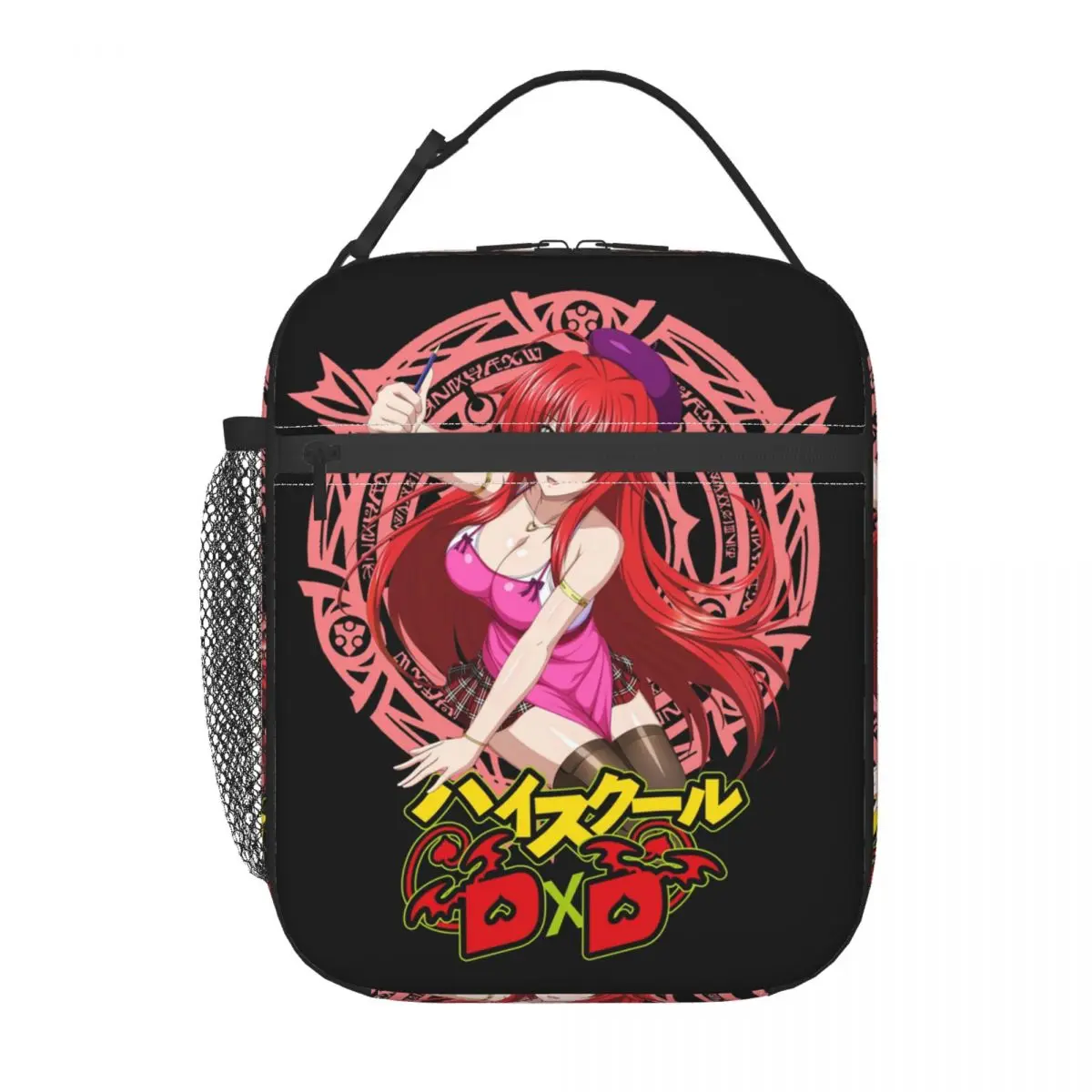 

Rias Gremory Love High School DxD Anime Japanese Name Insulated Lunch Bags for Women Portable Thermal Cooler Food Lunch Box