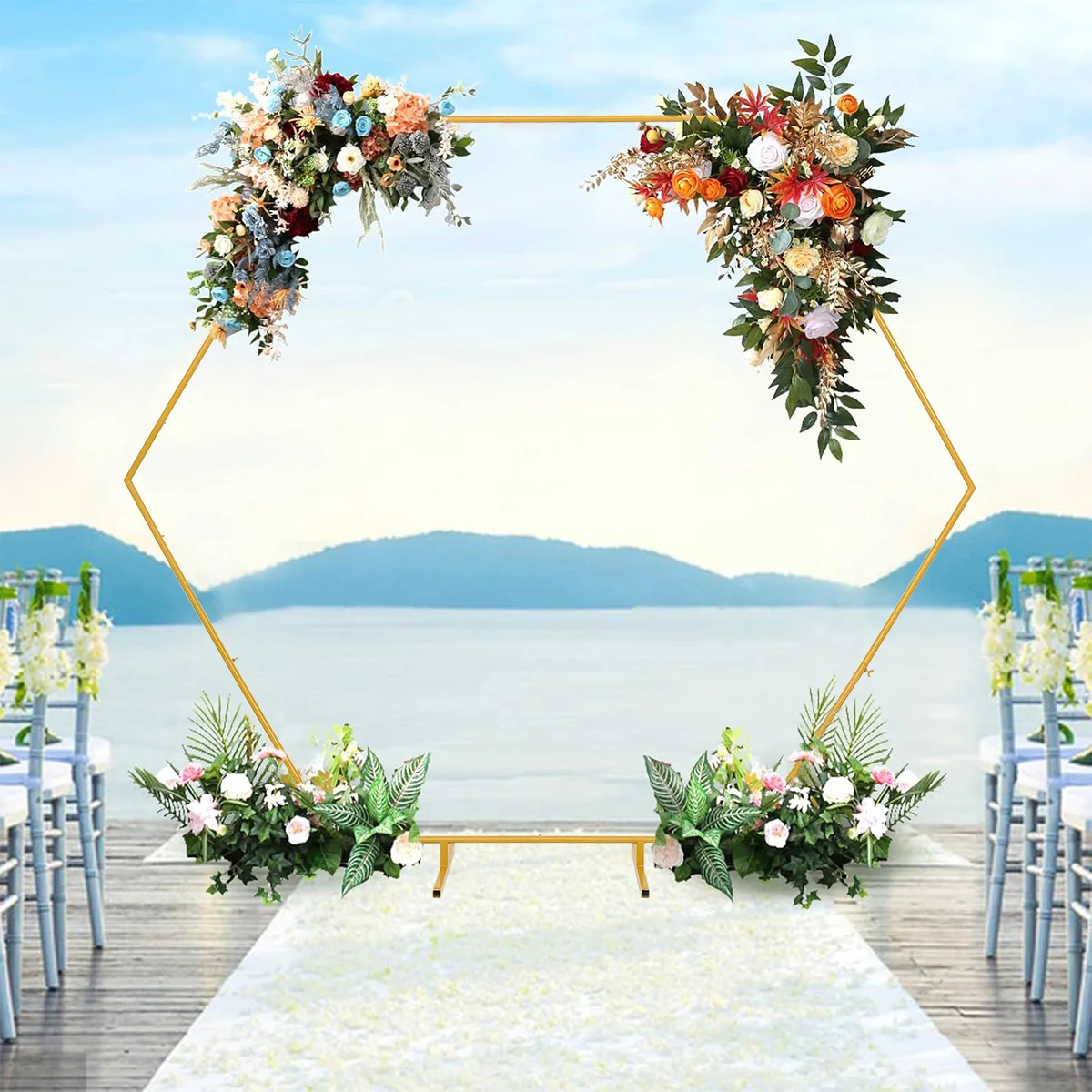 アイアン ウェディング アーチ フラワー ロウ スタンド 安定 ラウンド バースデー デコレーション ラージ ウェディング アーチスタンド 金属製  スクエア 背景スタンド 卒業式 誕生日 イベント用 ゴールド 1個 メタルサークルアーチガーランド スタンドウェディング ... ノーブランド品 結婚式の舞台装飾 結婚式のアーチ型の背景スタンド ウェディングアーチスタンド 背景アーチスタンド ウェディングバルー