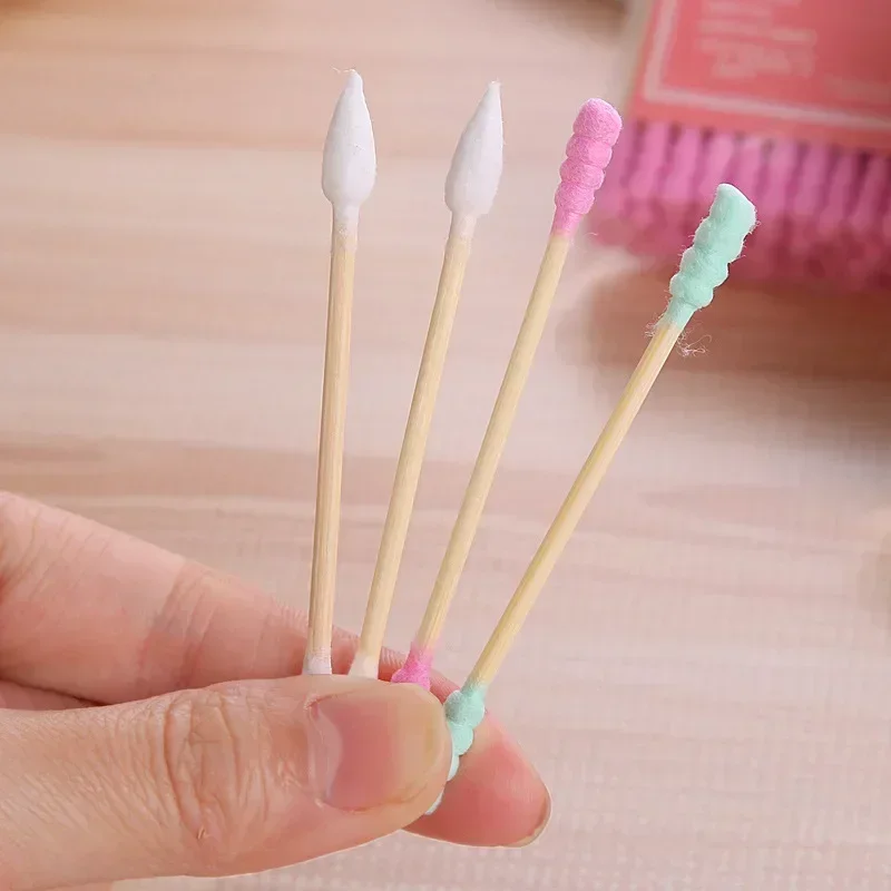 Pack Double Head Cotton Swab Women Makeup Cotton Medical Double-head Wood Sticks Ears Cleaning Health Care Tool