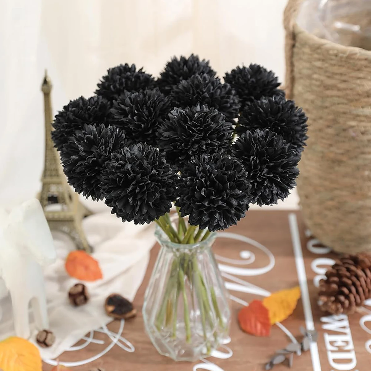 5 pezzi fiori artificiali palla di seta Bouquet di crisantemo per decorazioni per la casa di nozze accessori per composizioni floreali manuali piante finte  15
