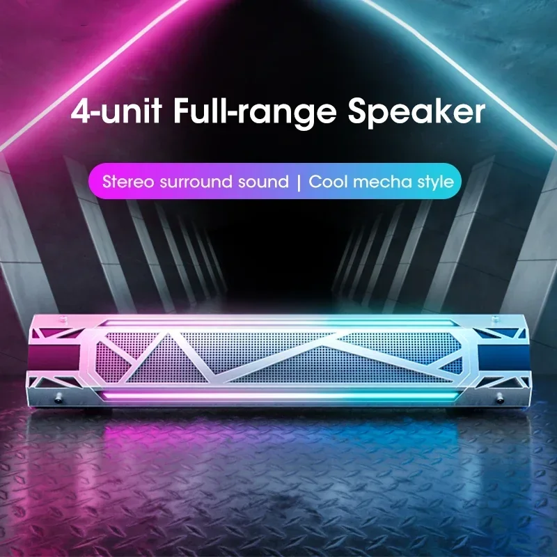 Original Niye Bluetooth Computer Speaker Usb Wired 5.3 Computer Speaker 4D 360 Degree Surround Subwoofer Home Audio RGB Lighting