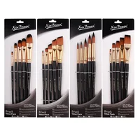 5pcs Artist Paint Brush Kit Professional Round Flat Angled Filbert Paintbrushes for Oil Acrylic Watercolor Face Craft Painting 1