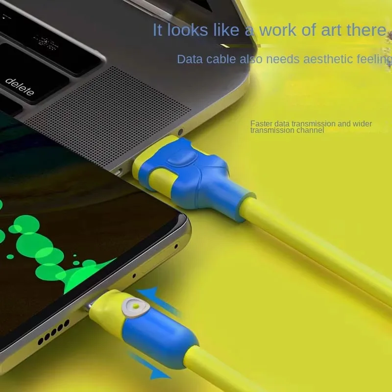 รูปสินค้า สายชาร์จ USB-C ซิลิโคนนุ่ม 6A ชาร์จเร็ว Samsung Huawei Xiaomi