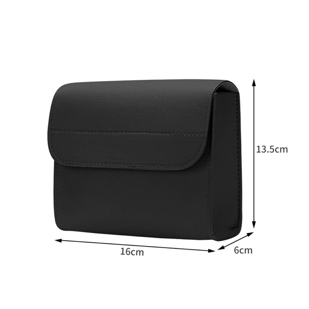 Leather Portable Power Storage Bag - Waterproof, Easy to Clean, USB Cable Organizer, Solid Color