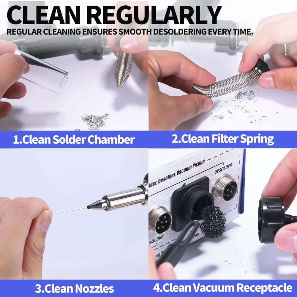948-II 4 in 1 Hot Air Rework Soldering Iron and Desoldering Suction Tin Gun Station with Suction Pick Up Pen °F /°C 4