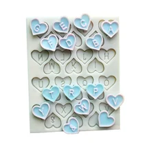 

Love Alphabet Silicone Mold DIY Cake Baking Decoration Fudge Cake Baking Love Alphabet Jewelry Epoxy Silicone Mold