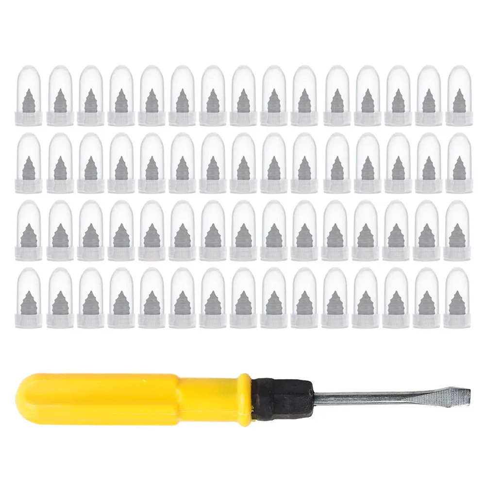

Compact and Portable 60PCS Car Vacuum Tire Repair Nails Rubber Screw Nail + Screwdriver Fast Tool Set Easy to Store and Carry