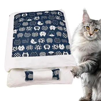 Cat Sleeping Bag Snuggle Sack Blanket Cat Bed Cave Soft Washable Cat Beds Pet Mat Warming Pad Sack Pet Winter Supplies 2