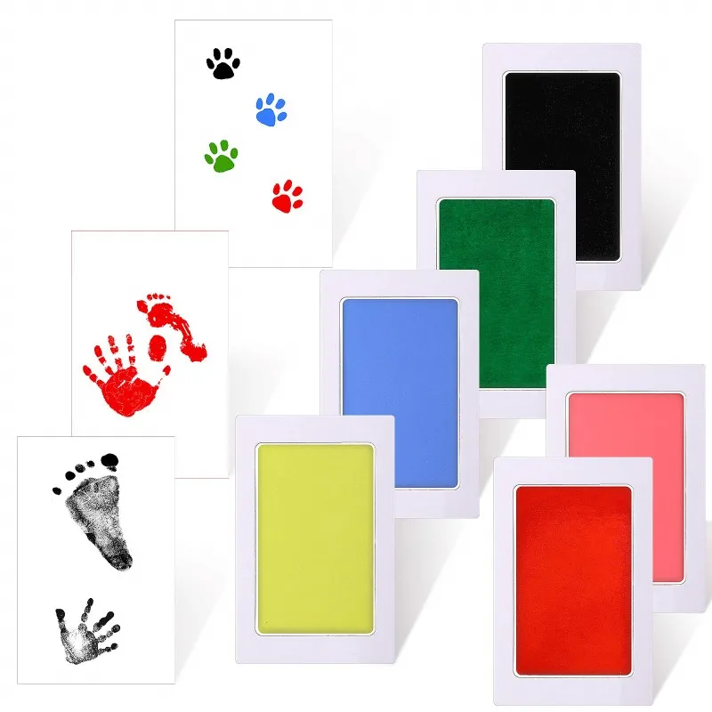 Big Size Newborn Baby DIY Hand And Footprint Kit Ink Pads Photo Frame  Handprint Toddlers Souvenir Safe Clean Baby Shower Gift