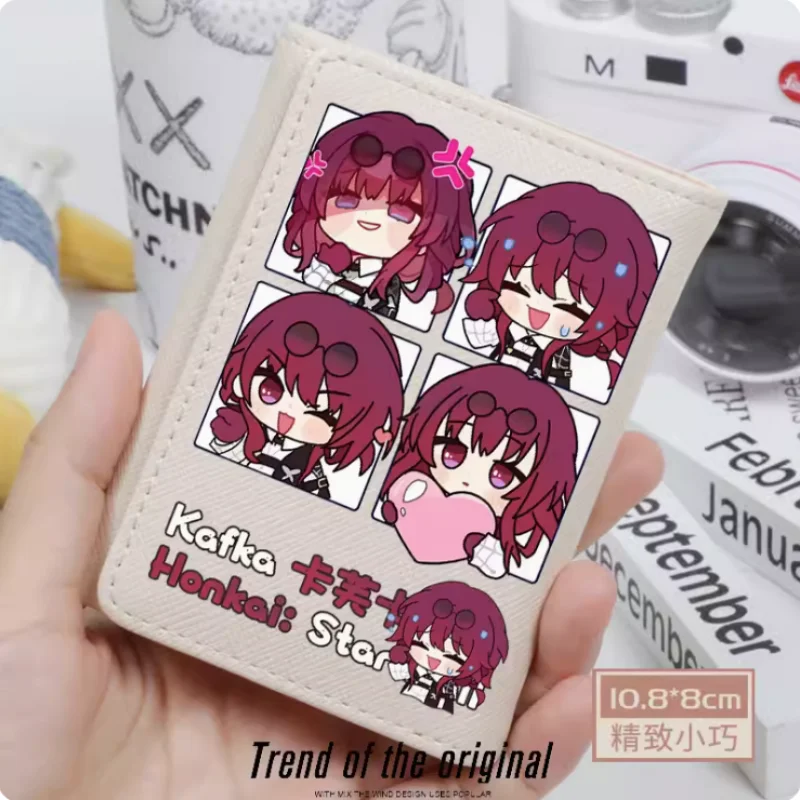 Anime Honkai: Star Rail Kafka Fashion Wallets PU Purse Card Holder Hasp Money Bag Cosplay Gift B182