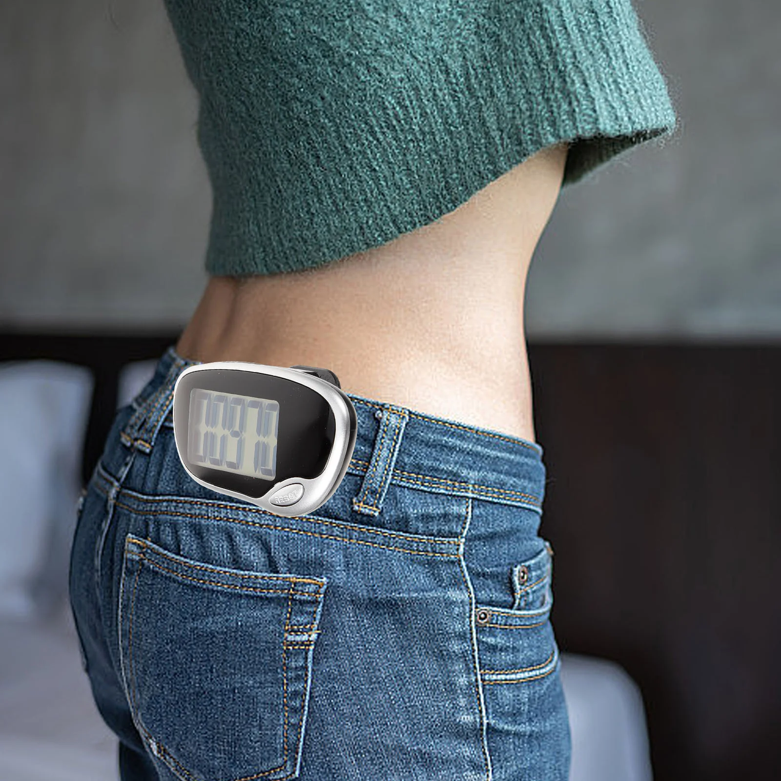 

Walking and Running Pedometer Large Screen (black) Professional Step Counter Passometer Convenient