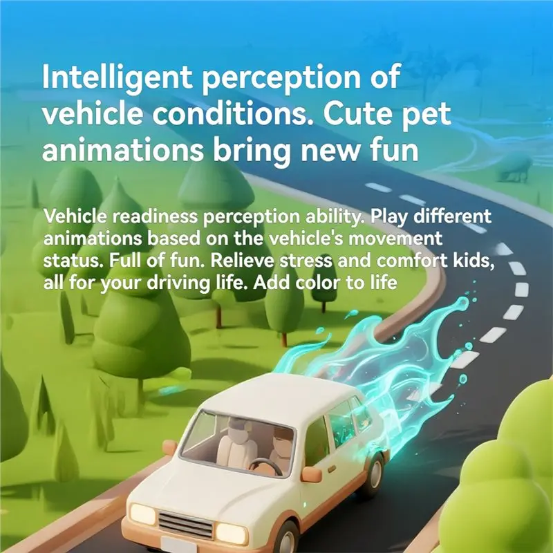 MACH-스마트 AI 자동차 로봇 전자 애완동물 대시보드 이모티콘 동반자 데스크탑 디지털 애완동물 다국어 대화 Wi-Fi