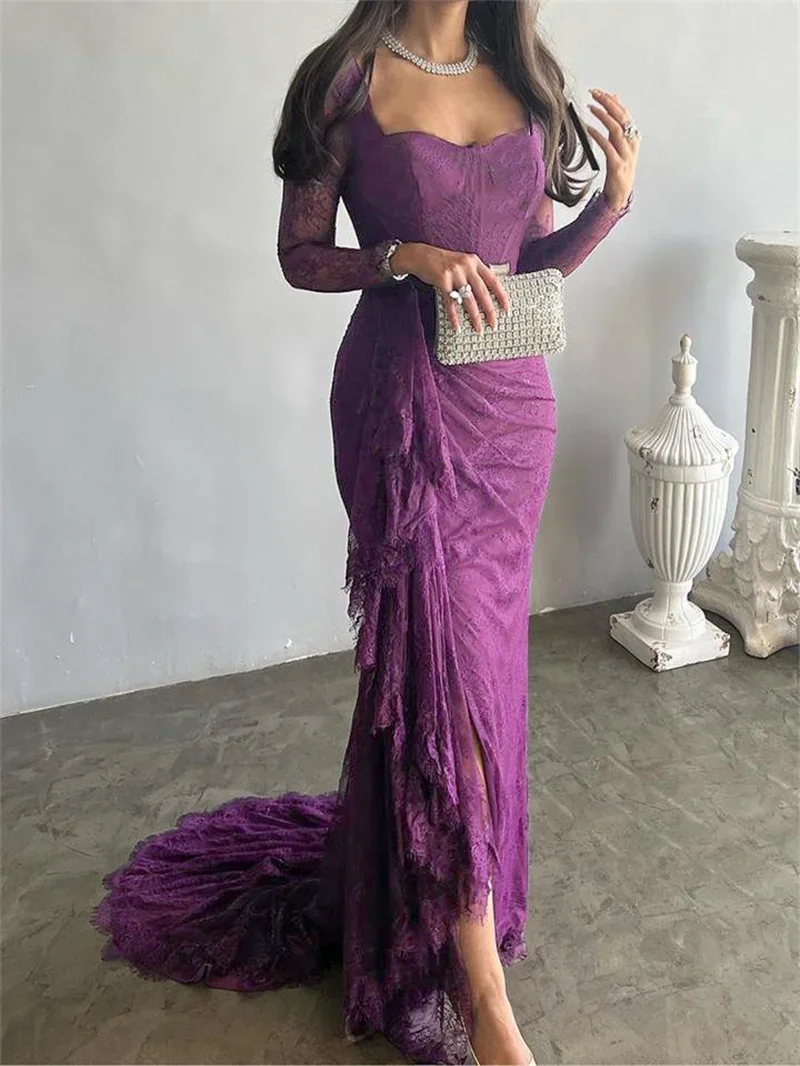 Modigirl 2025 فساتين زفاف نسائية سوداء للحفلات الم...