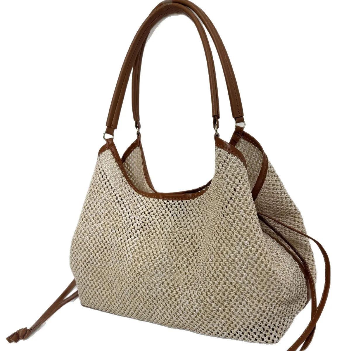 NEW Hollow Mesh Wing Tote Bag Luxury Designer Shoulder Bag for Women Large Capacity Fishing Net Handbag Top Handle Shopper Purse