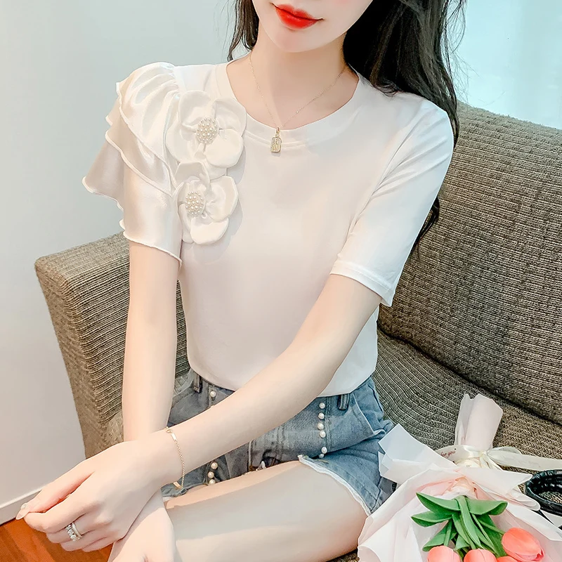 T-shirt à Manches Courtes Pour Filles, Nouvelle Collection 2025, Top