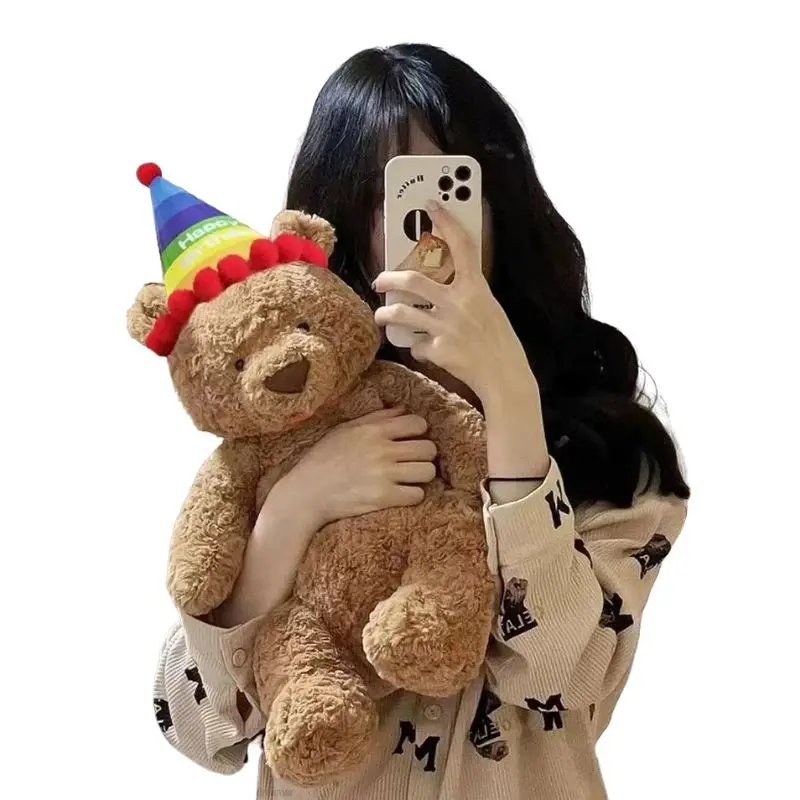 Ins Hot Sale Cute Teddy Bear Soft Doll Bear Barcelo Bear Doll Brown Sweater Bear Plush Soothing Toys Stuffed Toys Advent Gifts