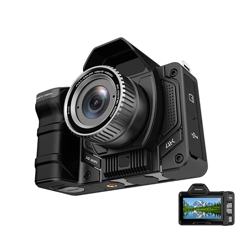 디지털 4K SLR 와이파이 카메라, 야간 투시경, 풀 컬러 적외선, 10X 디지털 줌, 야외 사냥 카메라, 지지대 5G, 800M, 사용하기 쉬움