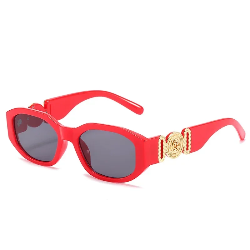 Luxury Brand Designer Vintage Oval Deep Pink Sunglasses Women Classic Big Frame Fuchsia Sun Glasses for Female rose red eyewear 6