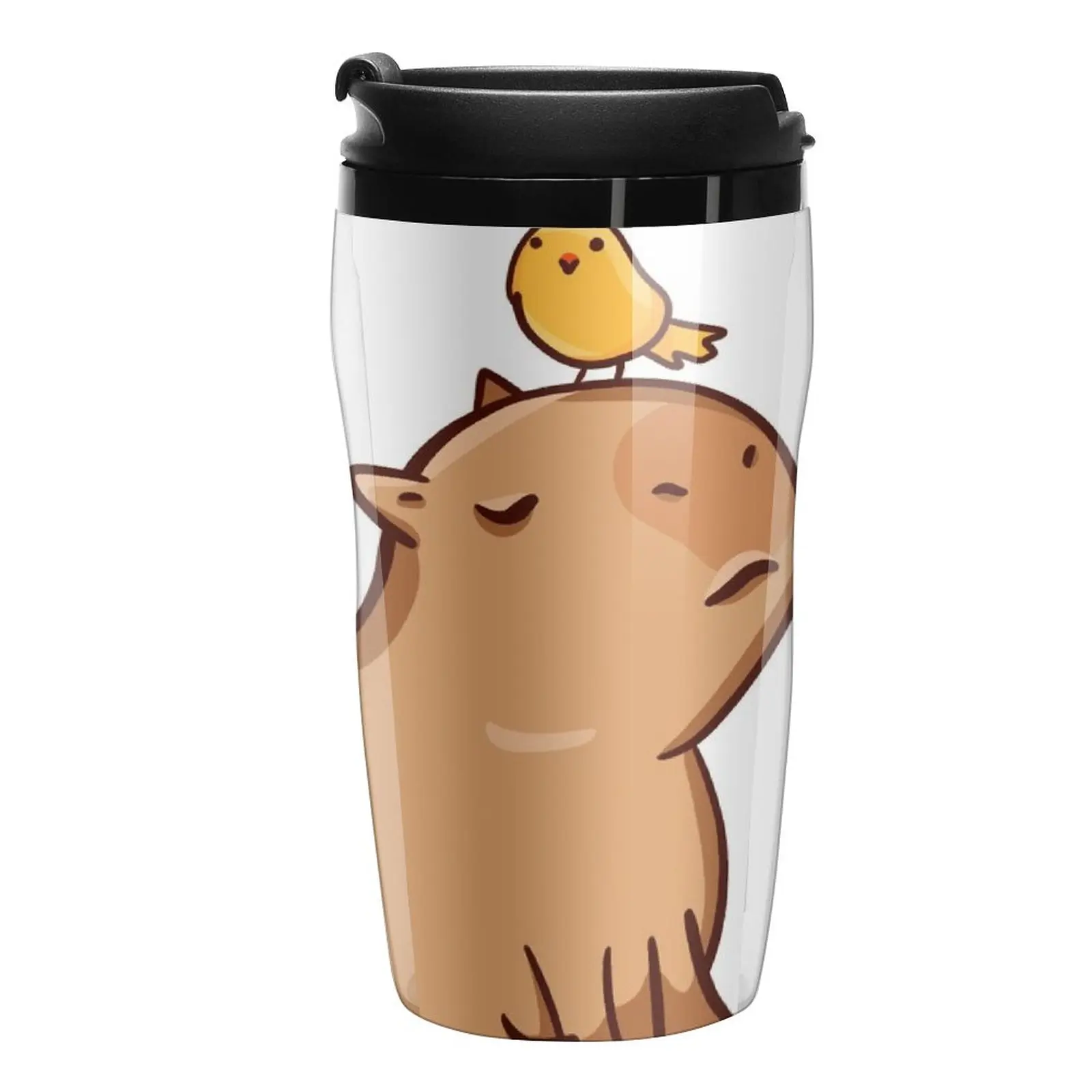 

Capybara with his bird friendTravel Coffee Mug Cup Coffe Nespresso Cup Mug For Tea Coffee Thermal Cup