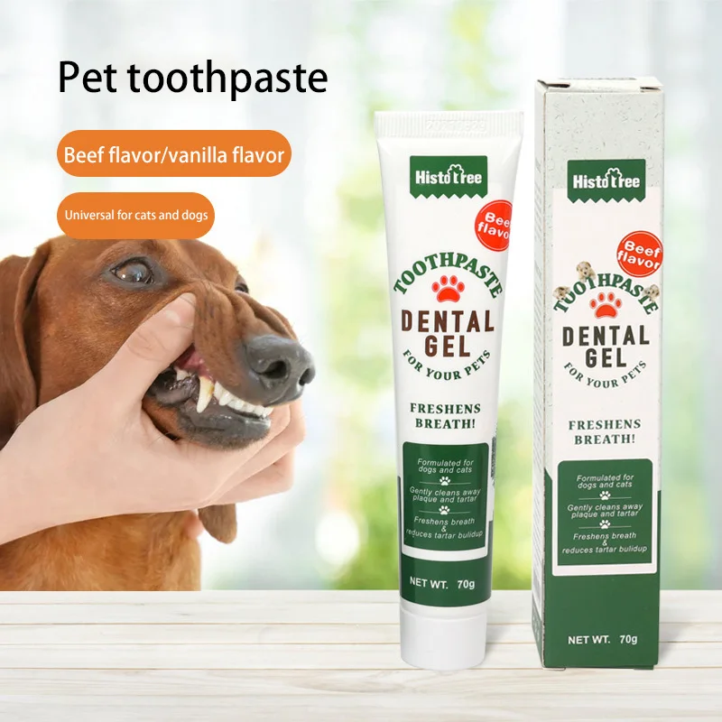 Pet Dog Tootpaste Cleaning Supplies Vanilla Beef Flavor Pet Dog Toothpaste Fresh Breath Safe Reliable Oral Clean Products
