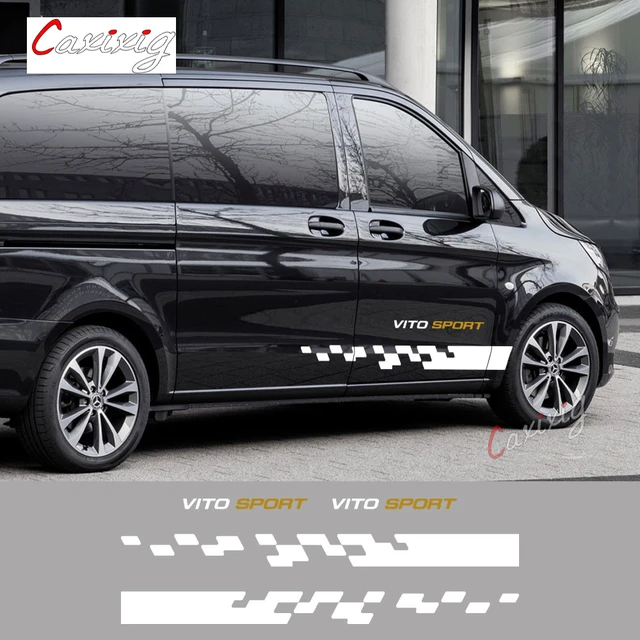 2 Stück Auto aufkleber für Mercedes Benz Vito V Klasse Viano W447 V260 W639  W638 Marco