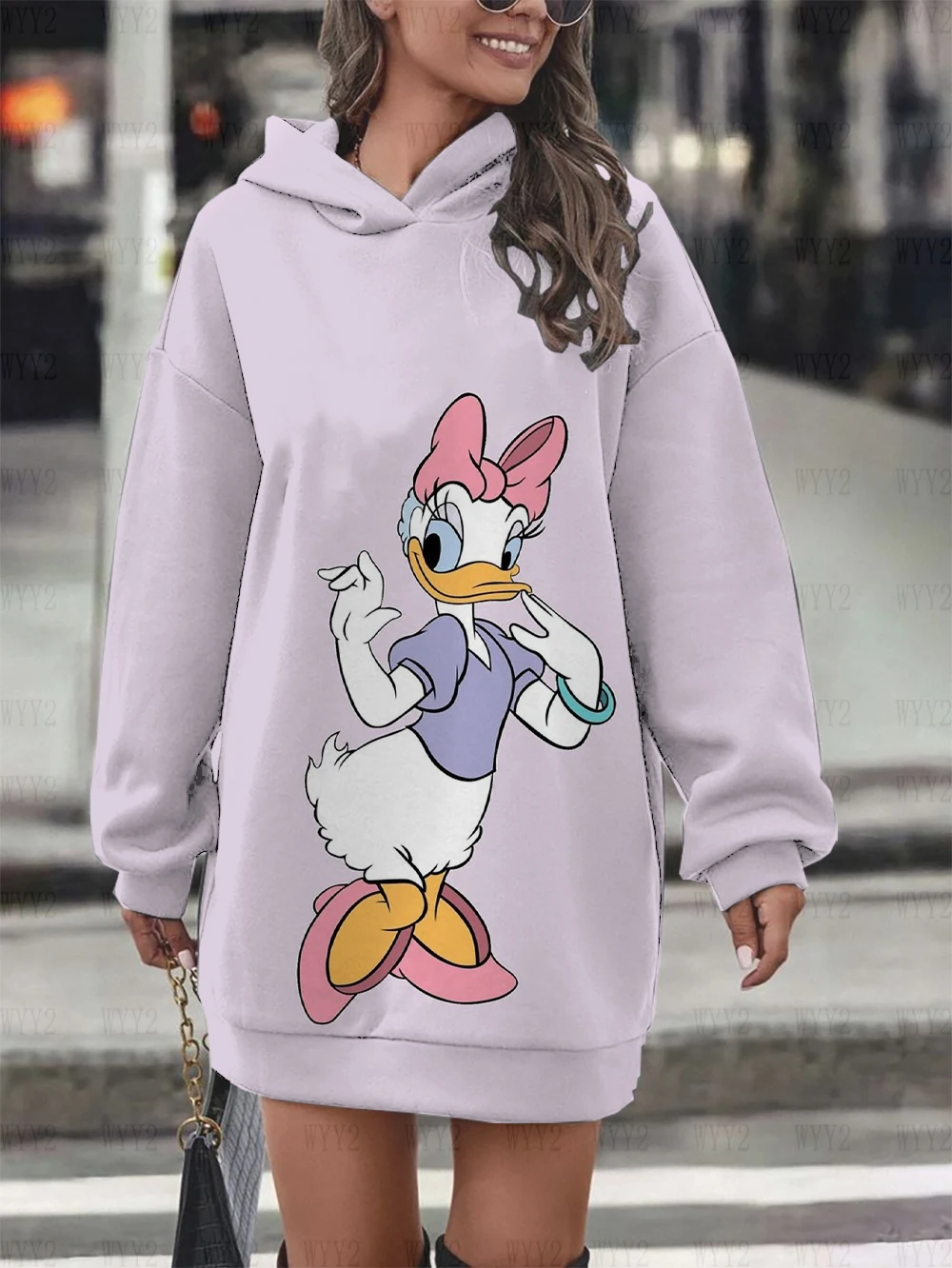 New Disney Donald Duck Daisy Hoodie Dress Sweatshirt Fashion