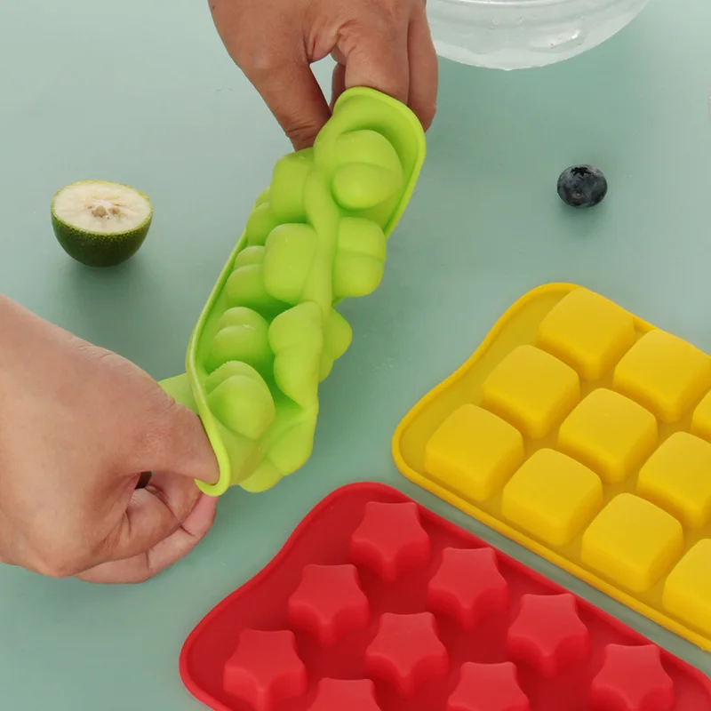 Mini Silicone Ice Cube Trays Reusable Ice Maker Mould Non-Stick Candy Chocolate Molds Silicone Baking Mold For Cake Decoration