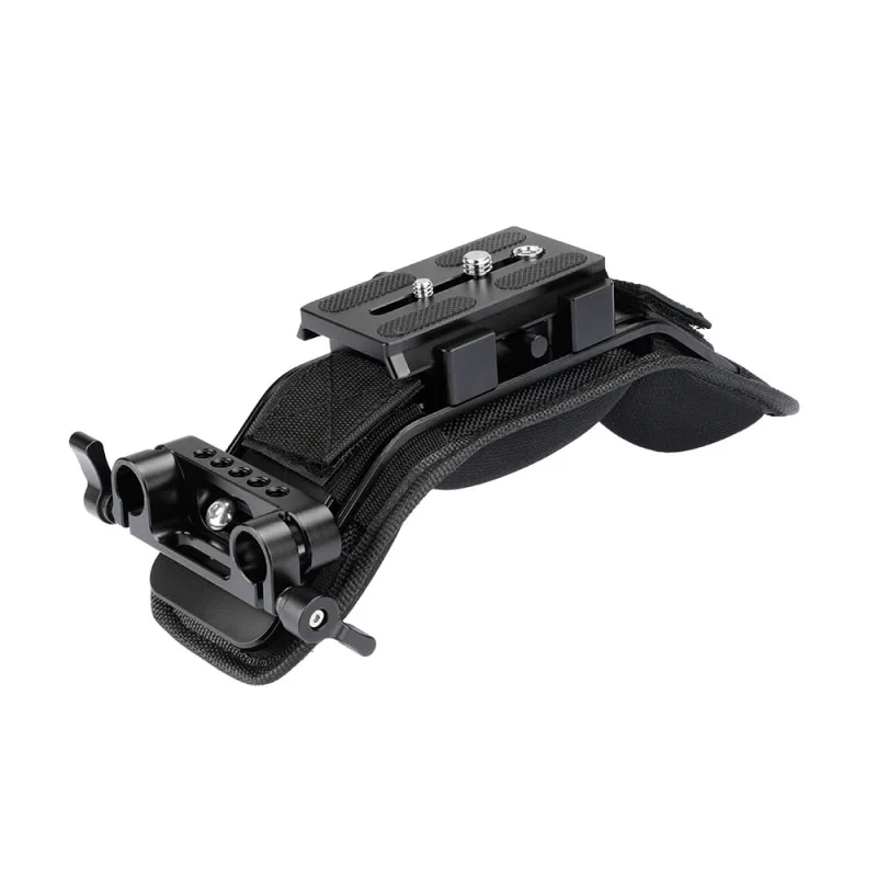 Shoulder Mount With Manfrotto Quick Release Plate Assembly & 15mm Dual Rod Clamp