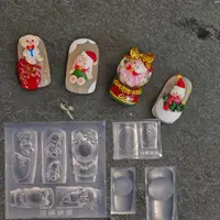 1pc Christmas Halloween Pumpkin Spider Christmas  3D Acrylic Mold   Nail Art Decorations  Nails DIY Design Silicone  Nails  Mold 1