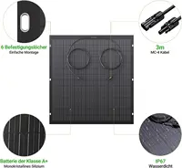 Kit Panneau Solaire Souple 240W 1x240W, Module PV Monocristallin Flexible étanche IP67, Cellule Photovoltaïque Hors Réseau pour batterie 12V, Camping-Car, Voiture, Hangar, Toit, Bateau, Balcon, Système solaire Lionshee 7