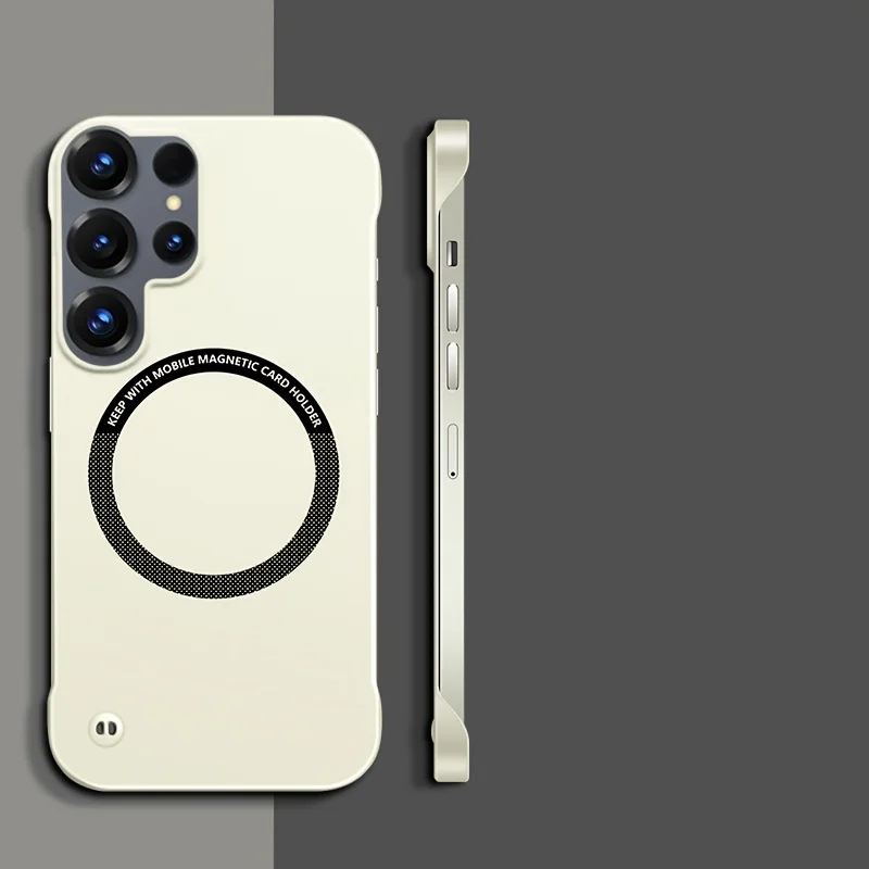 Ultra-Thin Magnetic Frameless Case - Matte Finish with Wireless Charging Compatibility