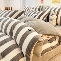 150x200cm Printed Plush Duvet Cover Winter Warm Constant Temperature AB Style Bed Sack Home Furnishing Children Bedding Article