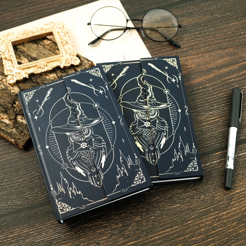 Raw Wood Pulp Owl Notebook for Office Meetings
