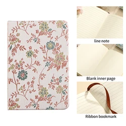 Floral Embossed A6 Journal and Organizer Notebook - A6 (Pink White)