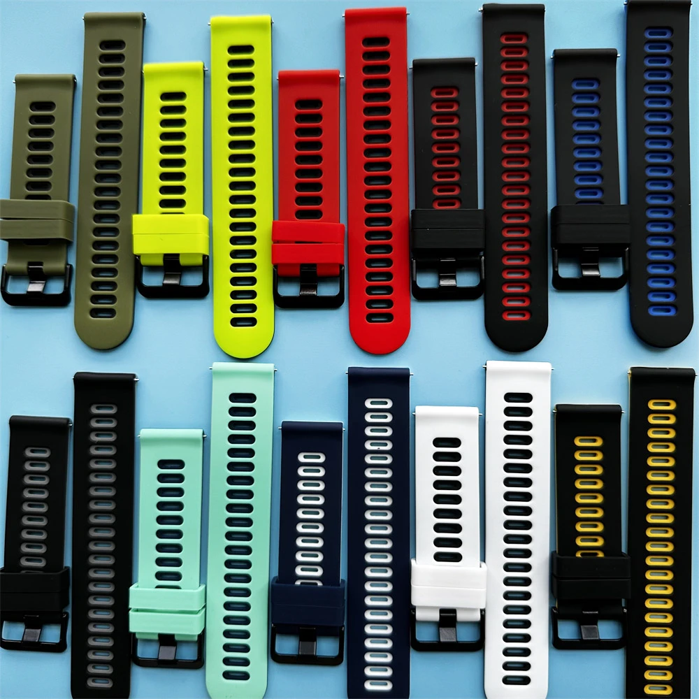 Enhanced Sports Silicone Strap for SUUNTO Watches - Versatile 20mm/22mm Watch Band Replacement