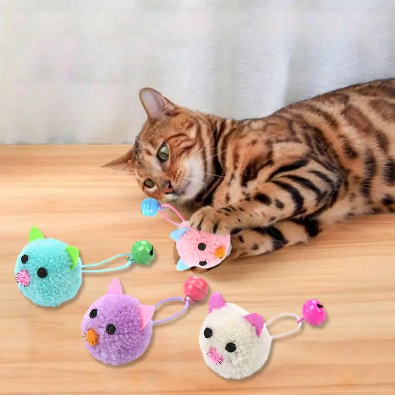 

Interactive Cat Toys Play Mouse Toy For Indoor Kitten With Bells Interactive Plush Mouse Shaped Toys Indoor playing Cat Supplies