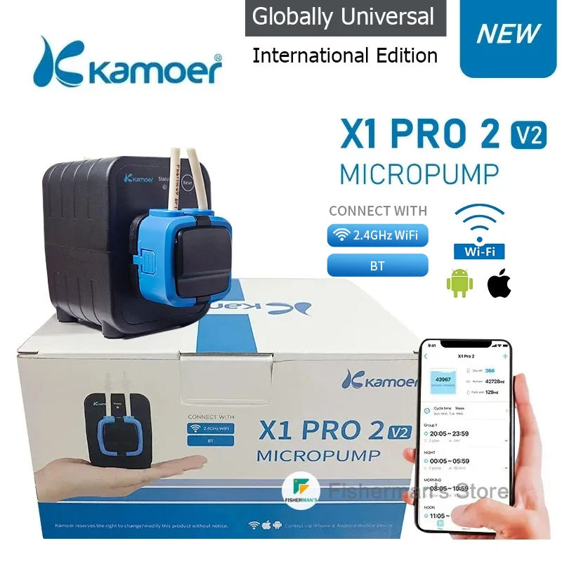 Bluetooth Kamoer-X1 Pro 2 V2 Fishポンプ,水槽,水族館,液滴ポンプ,Wi 